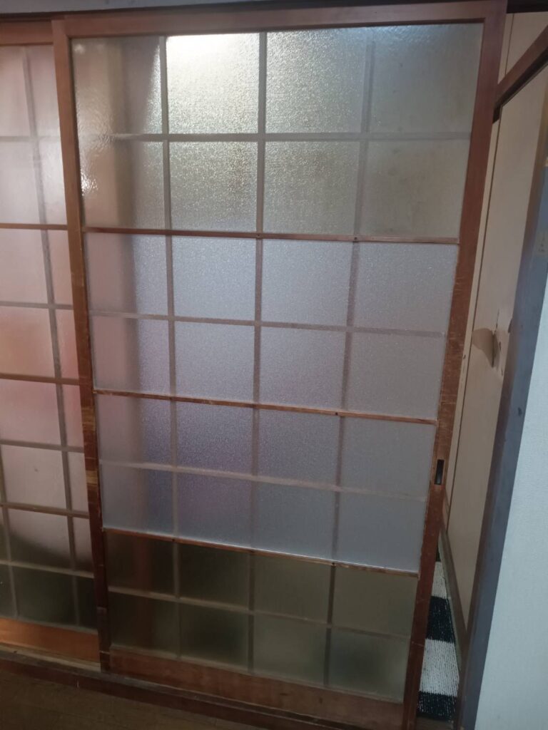 門司区 梨地ガラス交換 修理 施工後